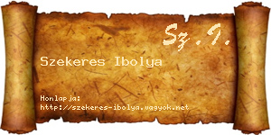Szekeres Ibolya névjegykártya