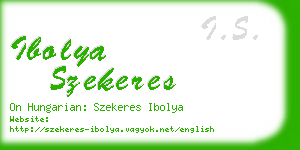 ibolya szekeres business card